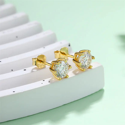 VVSI Round Moissanite Studs