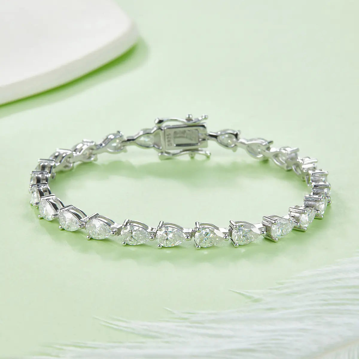 Pear Cut Moissanite Bracelet