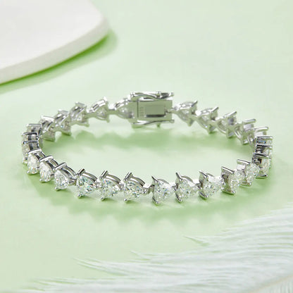 Trilliant Moissanite Bracelet
