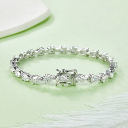 Pear Cut Moissanite Bracelet