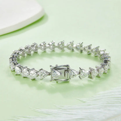 Trilliant Moissanite Bracelet