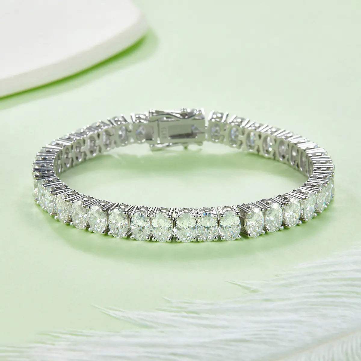 Oval Moissanite Tennis Bracelet