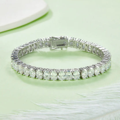 Oval Moissanite Tennis Bracelet