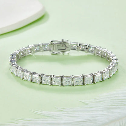 Princess Cut Moissanite Tennis Bracelet