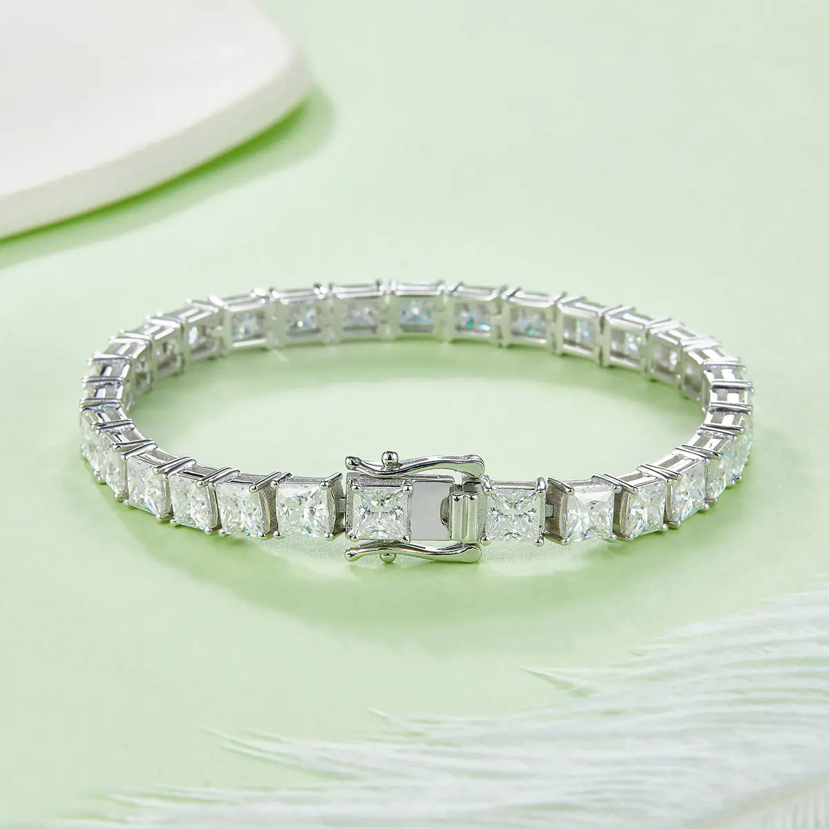 Princess Cut Moissanite Tennis Bracelet