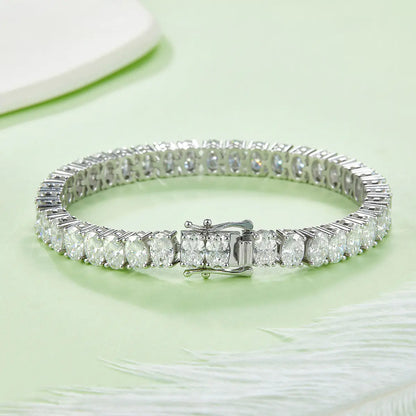 Oval Moissanite Tennis Bracelet