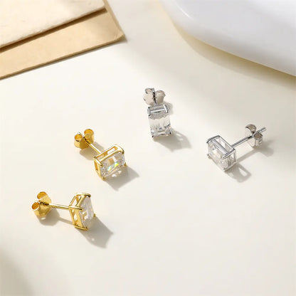 0.5ct Emerald Moissanite Studs