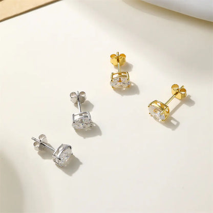 1ct Oval Moissanite Studs