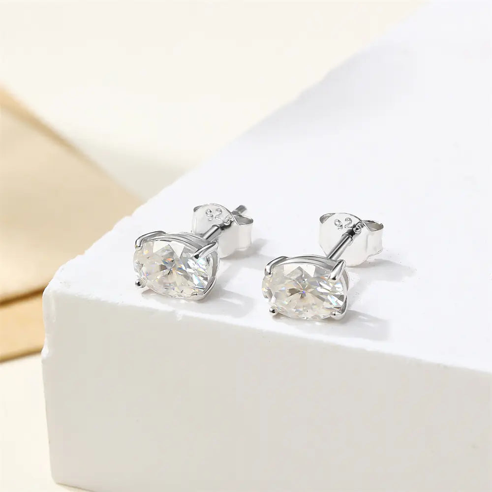 0.5ct Oval Moissanite Studs