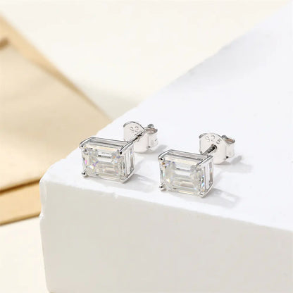 0.5ct Emerald Moissanite Studs