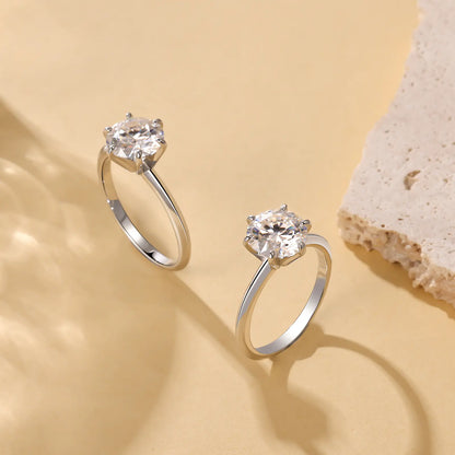 1ct Moissanite Six Prong Ring