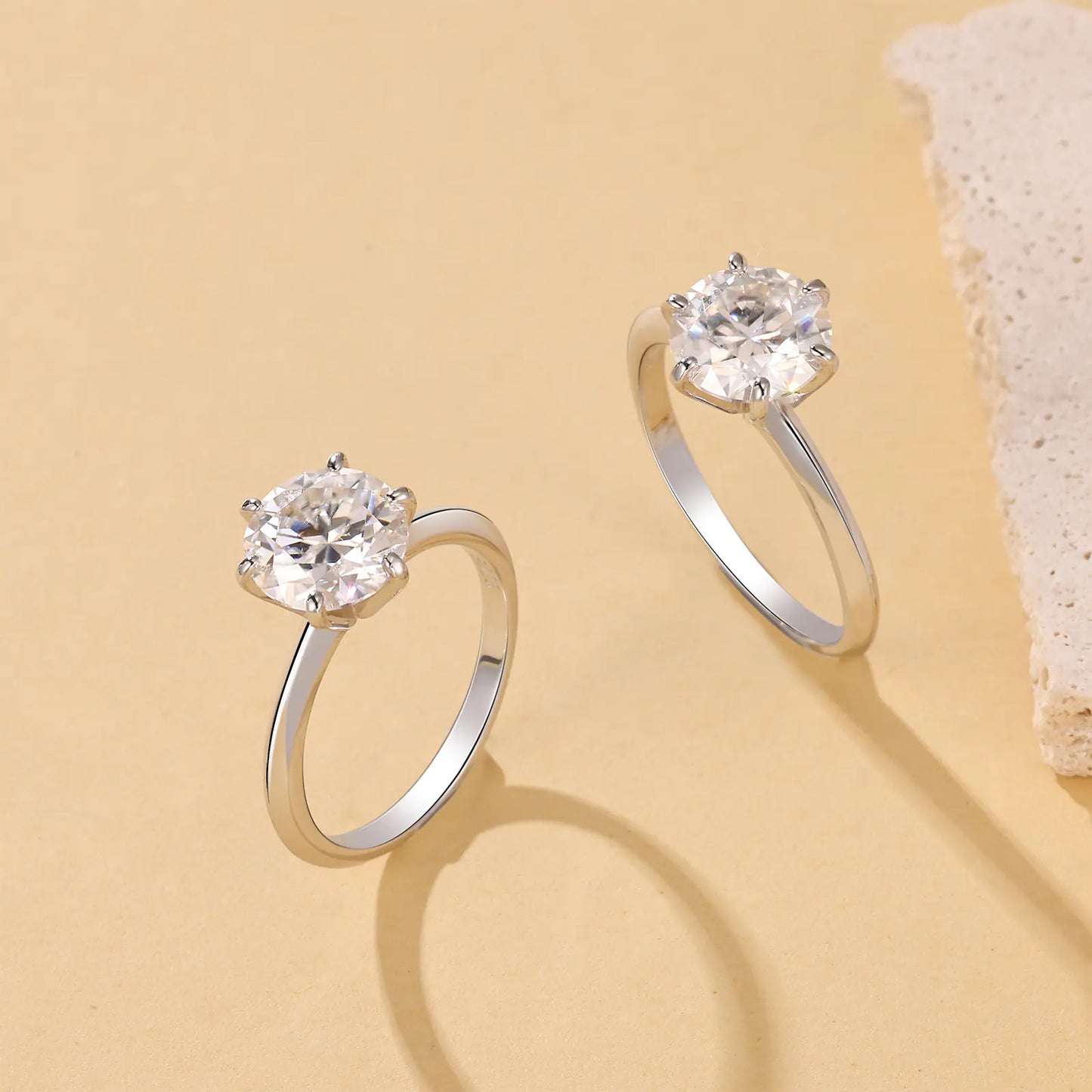 1ct Moissanite Six Prong Ring