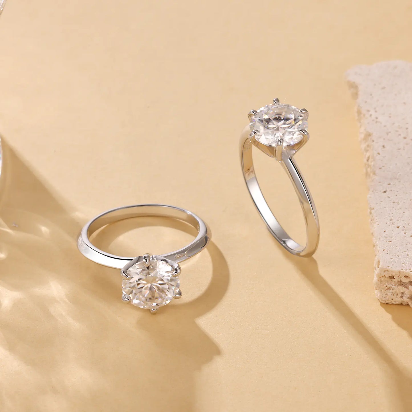 1ct Moissanite Six Prong Ring