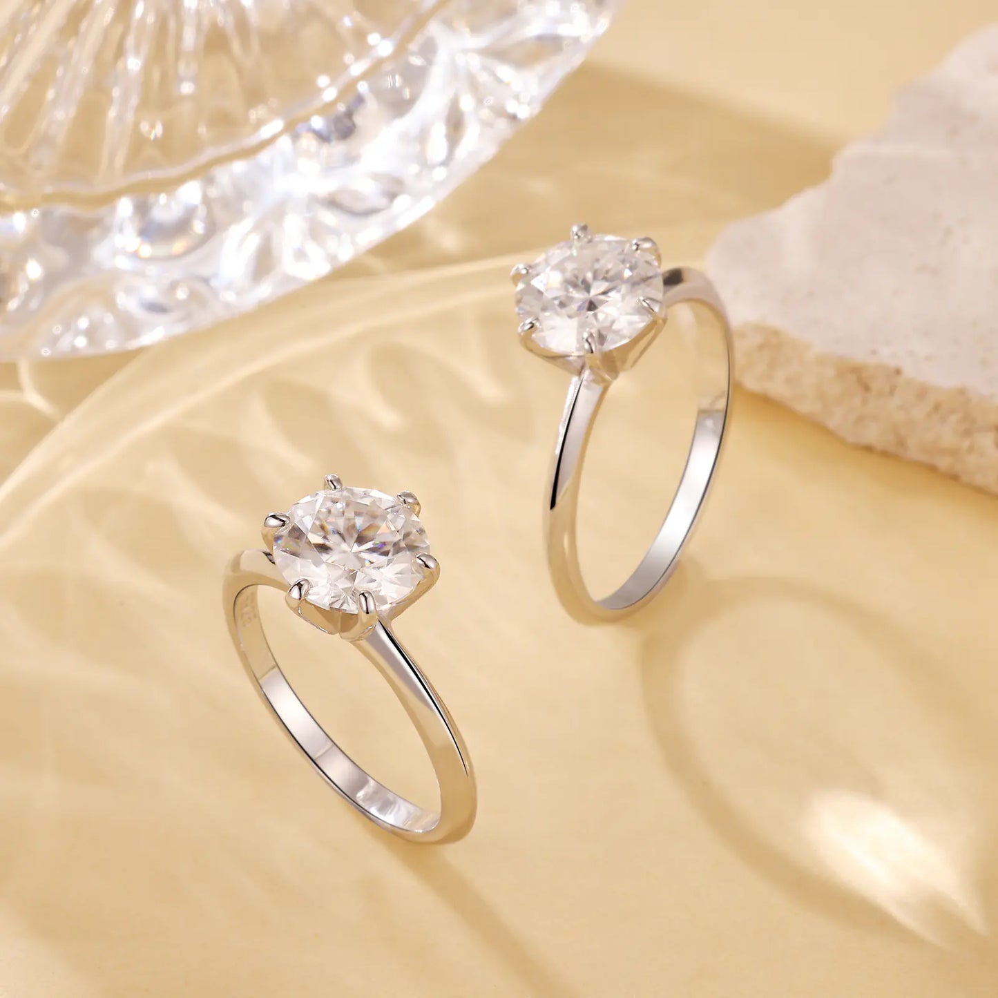 1ct Moissanite Six Prong Ring