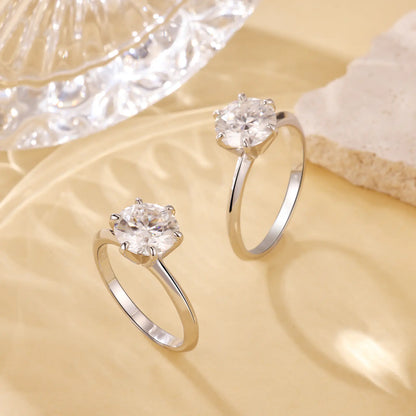 1ct Moissanite Six Prong Ring