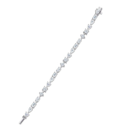 Multi-Shape Moissanite Tennis Bracelet