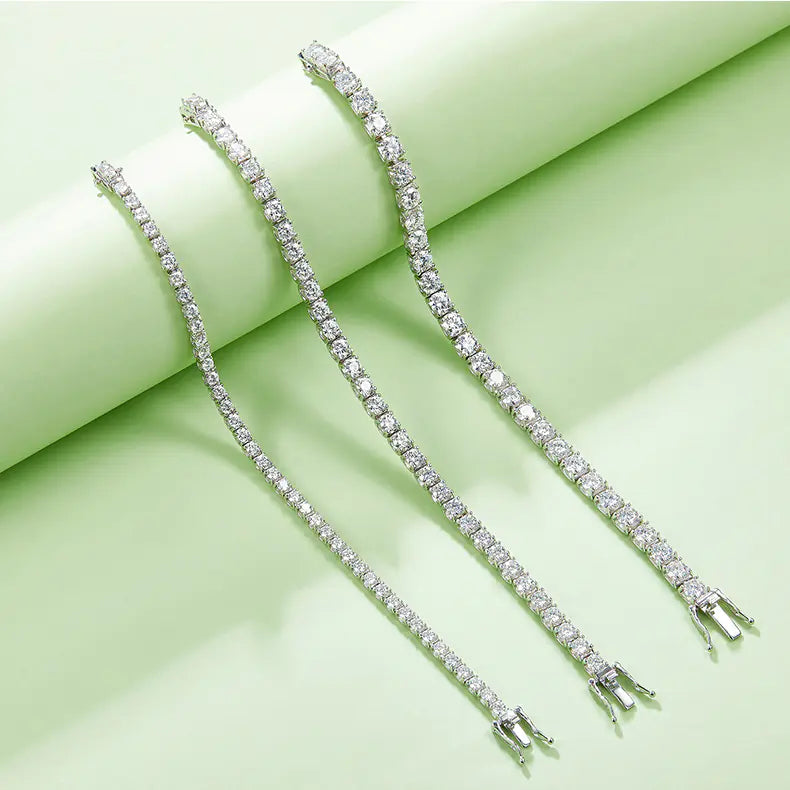 3mm Round Moissanite Tennis Bracelet